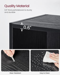 VASAGLE Bookshelf, 23.6 Inches Wide, 4-Tier Open Bookcase with Adjustable Storage Shelves, Floor Standing Unit, Cloud White ULBC164T14 1 Pack 4 Tiers (23.6