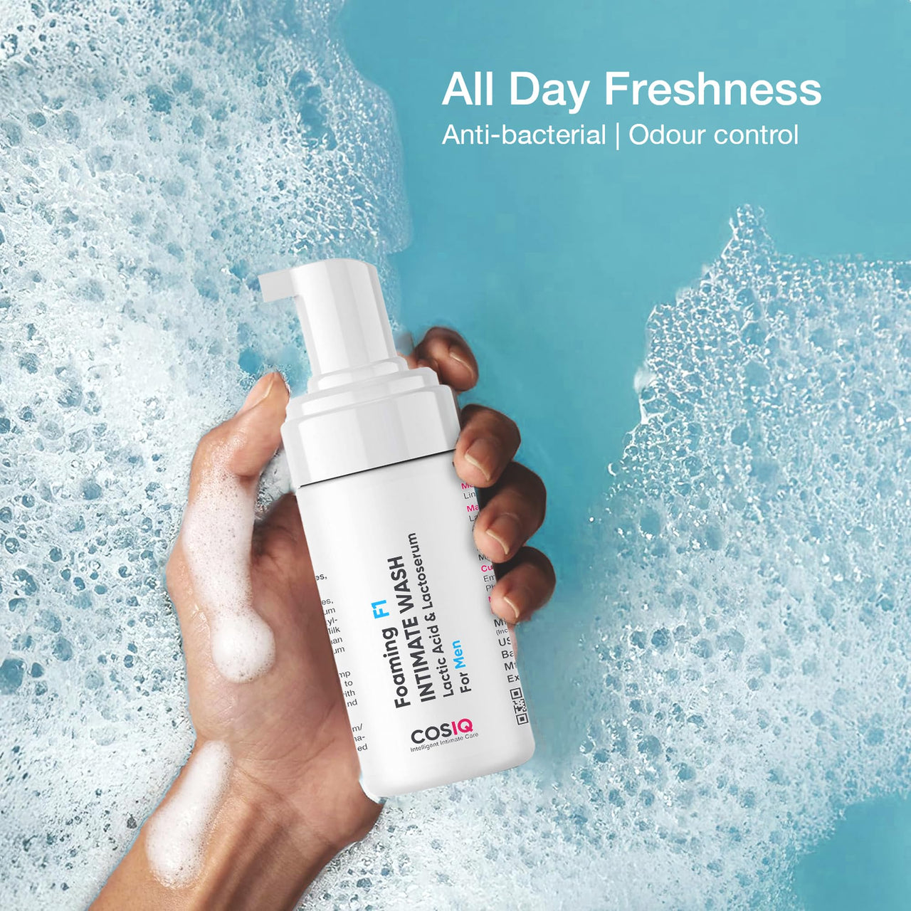 COS-IQ Men's Intimate Care Set, Roll-On Serum for Stretch Marks 40ml, Underarm Serum 40ml, Intimate Wash 100ml