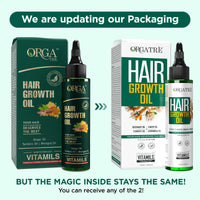 ORGATRE Hair Growth Oil - 100ml | Anti Hairfall & Hair Regrowth | 28 Natural Ingredients with Bhringraj & Brahmi | Paraben, Sulfate & Mineral Oil Free | Stronger, Thicker Hair for Men & Women