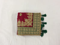 Nivah Fashion Women's  Satin Embroidery Saree with Heavy Work Blouse Piece