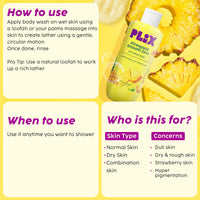 PLIX - THE PLANT FIX Peaches & Lemon Detan Bump Eraser Scrub (200g), Body Lotion SPF 30 (150ml), & Pineapple Smooth Skin Juicy Body Wash (236ml) | Removes Tan, & Smoothens Strawberry Skin