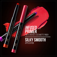 FACES CANADA Ultime Pro HD Intense Matte Lipstick + Primer - Boysenberry (Plum), 1.4g | 9HR Long Stay | Flawless HD Matte Finish | Intense Color | Lightweight | Smooth Glide | Primer Infused