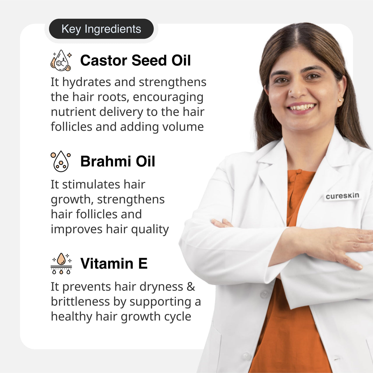 Cureskin Eye Brow & Lash Oil | Nourishes and Strengthens (7 ml) | Eyelash Growth Serum | Lash Serum for Eyelash Growth