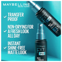 Maybelline New York Fit Me Matte+Poreless Liquid Foundation Medium Coverage For Oily Skin oil, 120 Classic Ivory, 30Ml With Spf Fit Me Matte + Poreless Setting Spray, 60 Ml, Pack Of 1