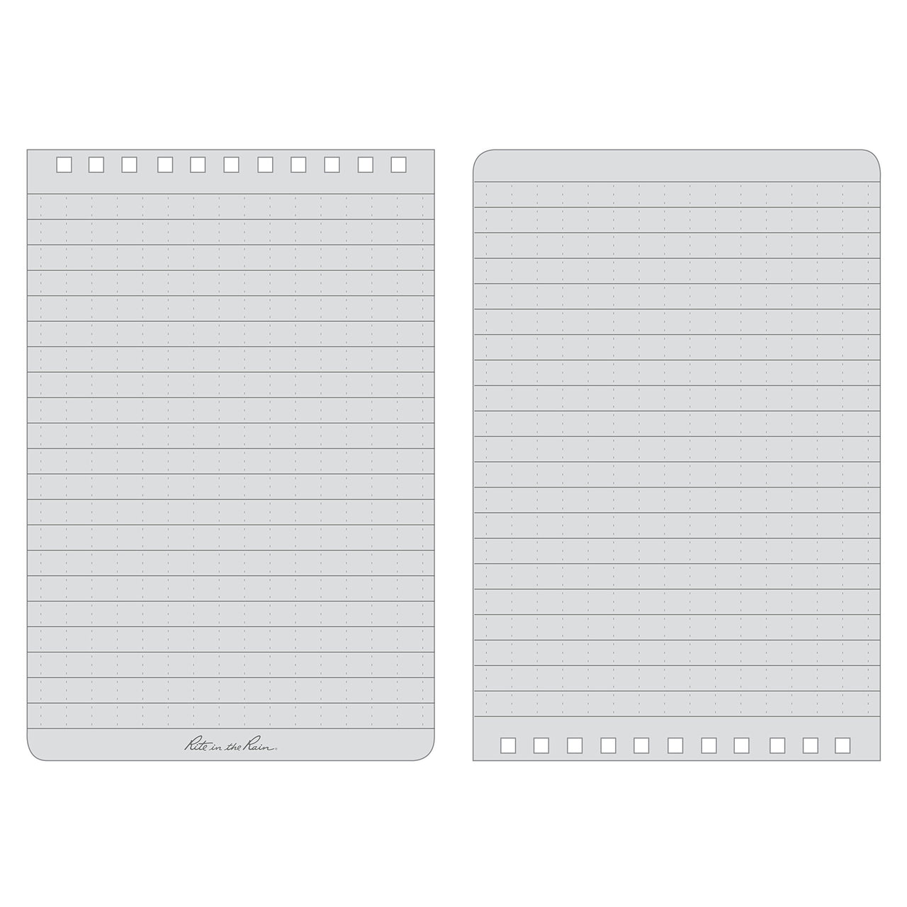 Rite in the Rain Weatherproof Top Spiral Notebook, 4" x 6", Orange Cover, Universal Pattern, 6 Pack (No. OR46L6)