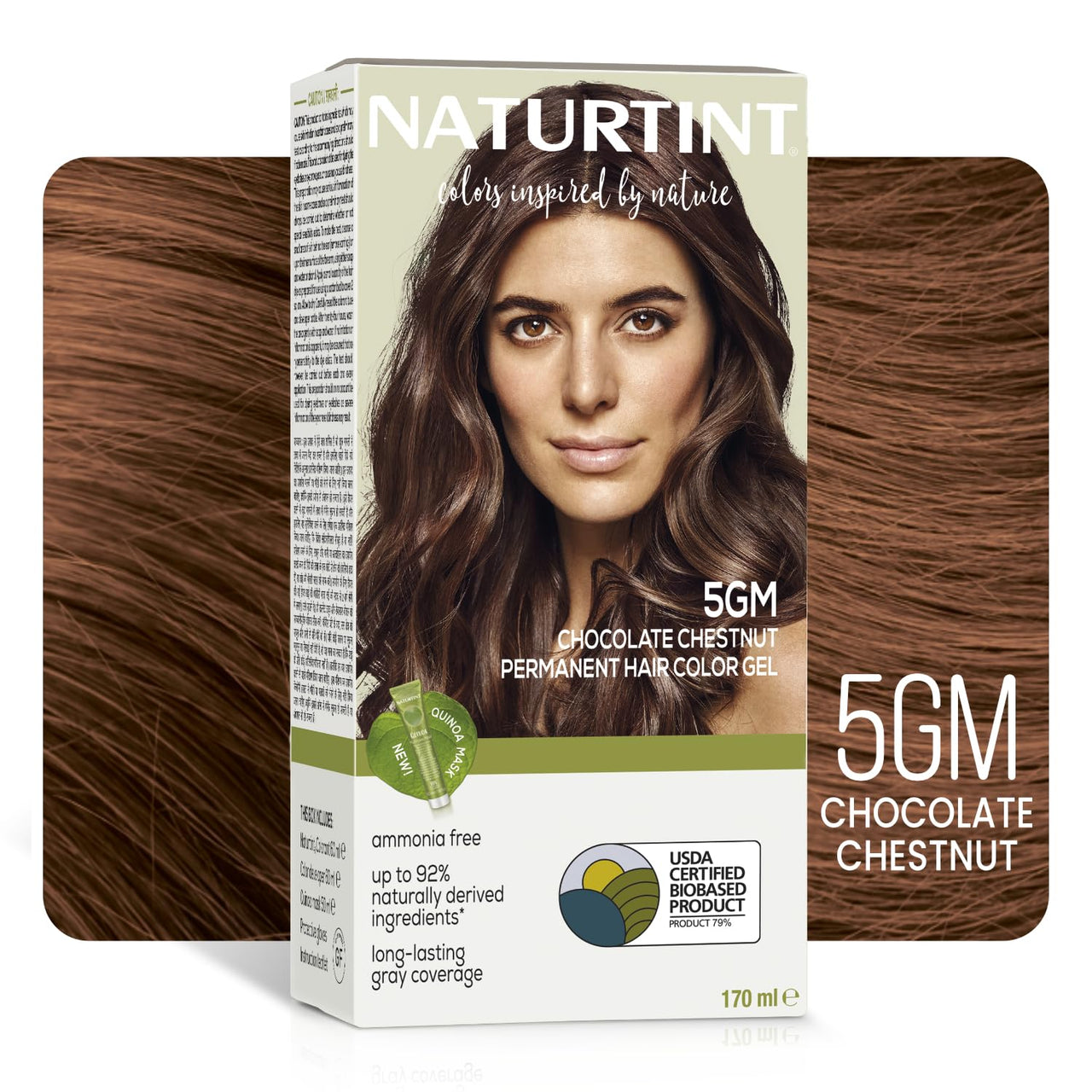 Naturtint Permanent Hair Colour Gel Chocolate Brown 5GM | For Optimal Scalp Care | Long Lasting Hair Colour | Ammonia Free Vegan | No Parabens | Enriched with Olives & Organic Shea Butter