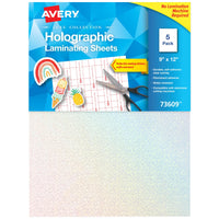 Avery Luxe Collection Holographic Laminating Sheets, Speckled Dots, 9