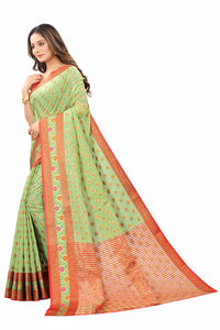 Silk Zone Women's  Cotton Woven Saree