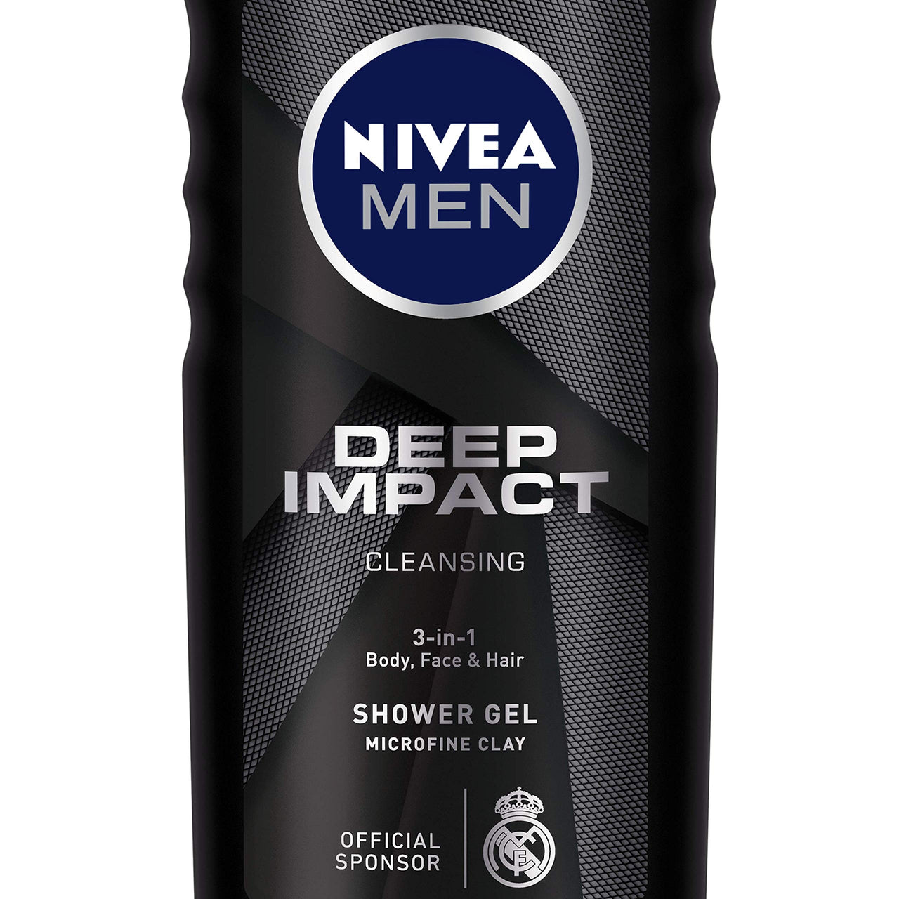NIVEA Men Body Wash, Deep Impact Shower Gel for Body Face & Hair, 250 ml each (Pack of 3)