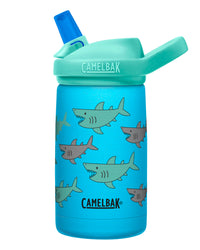 CamelBak Eddy+ Kids Water Bottle with Straw, Insulated Stainless Steel - Leak-Proof When Closed School of Sharks