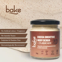 BAKE 2% Kojic Acid Coffee Smoothie Body Scrub For Pigmentation & Strawberry Skin | Tan Removal, Skin Exfoliation & Whitening | For Dark Knees, Elbows & Neck | 150g
