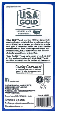 Cra-Z-art U.S.A. Gold Pre-sharpened American Wood Cased #2 HB Yellow Pencils, 60 Pack 1 Count (Pack of 60)