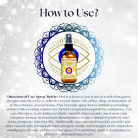 Deve herbes Protection Spray - Essential Oil Blend to ward off negative energies & evil eye with Cedarwood, Cinnamon, Citron, Clove, Elemi, Eucalyptus, Frankincense, Lemon, Lemongrass, Myrrh, Rosemary, Sage and Tea Tree 50ml