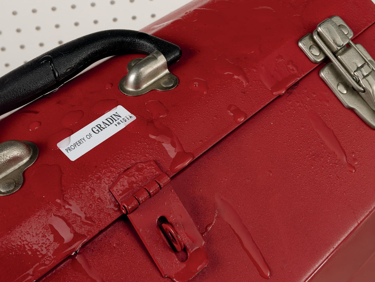 Avery Durable White Cover Up ID Labels for Laser Printers, 0.67 x 1.75, Pack of 3000 (61533) 2/3" x 1-3/4" Label