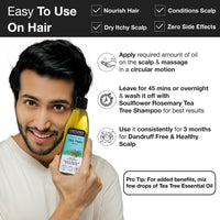 Soulflower Tea Tree Scalp and Anti Dandruff Hair Oil, 120ml