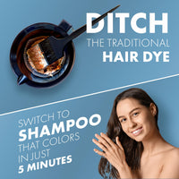 ThriveCo Coloring Shampoo, Dark Brown | 5-Minute Quick Color | 100% Grey Coverage | Pack of 4 X 20 ml | Ammonia Free | Long Lasting Color, Glossy Hair | With Hyaplex™ |80 ML