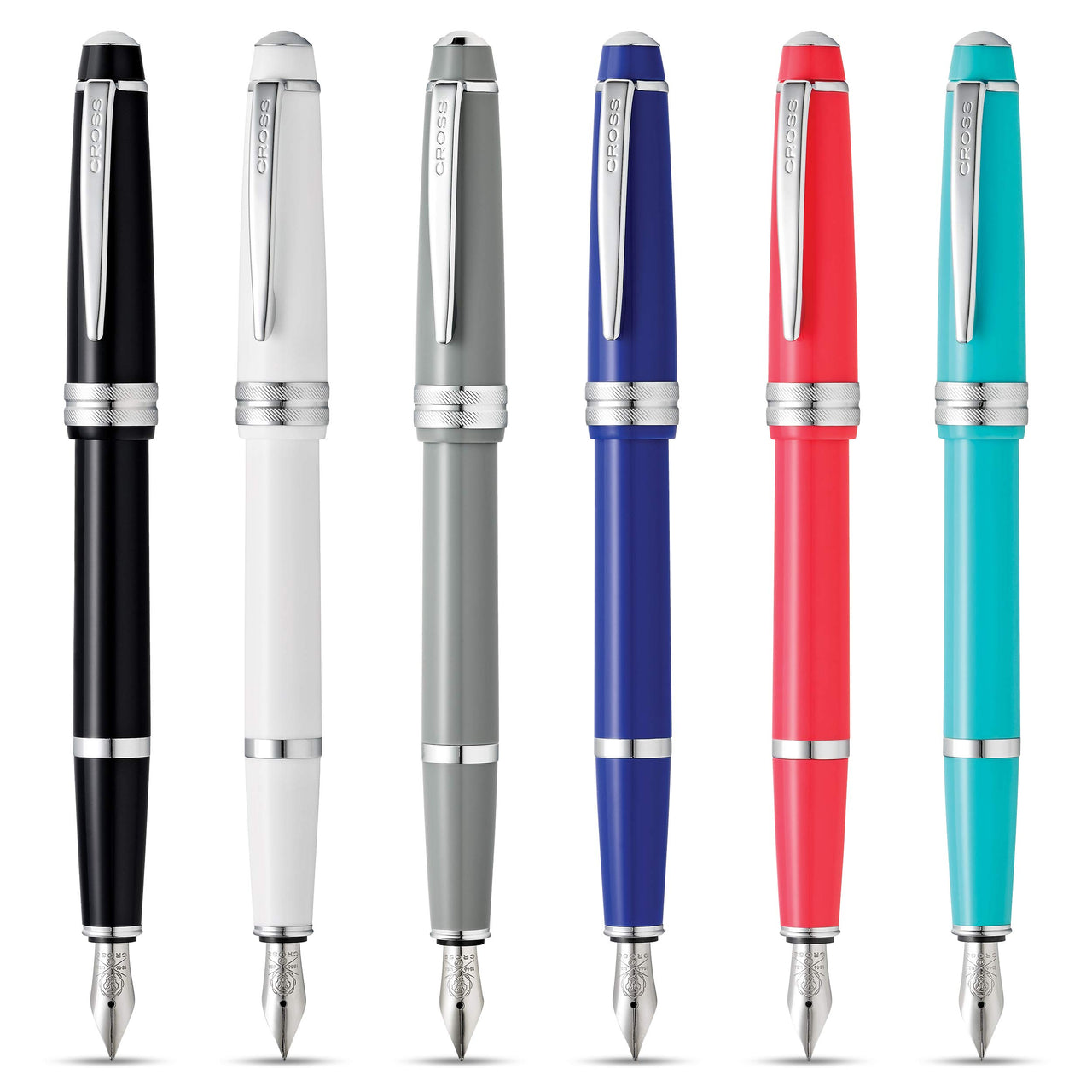 Cross Bailey Light Polished Resin Refillable Fountain Pen,Medium Nib, Includes Premium Gift Box - Blue Fountain Pen, Medium Nib