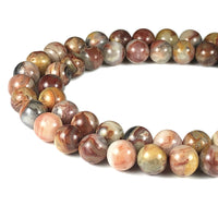 ABCGEMS Mexican Red Crazy Lace Agate (Gorgeous Matrix- Mohs Hardness 7) Healing Chakra Energy Crystal Stone Ideal for Bracelet Necklace Ring DIY Jewelry Making Craft Men Women Smooth Round 8mm Red Crazy Lace Agate (From Mexico)