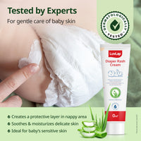 LuvLap Baby Diaper Rash Cream, 75g, Nappy cream for newborns & babies, Diaper Rash Prevention & treatment, Natural Cream with goodness of Aloe Vera, Vitamin E & Milk Protein, Dermatologically tested