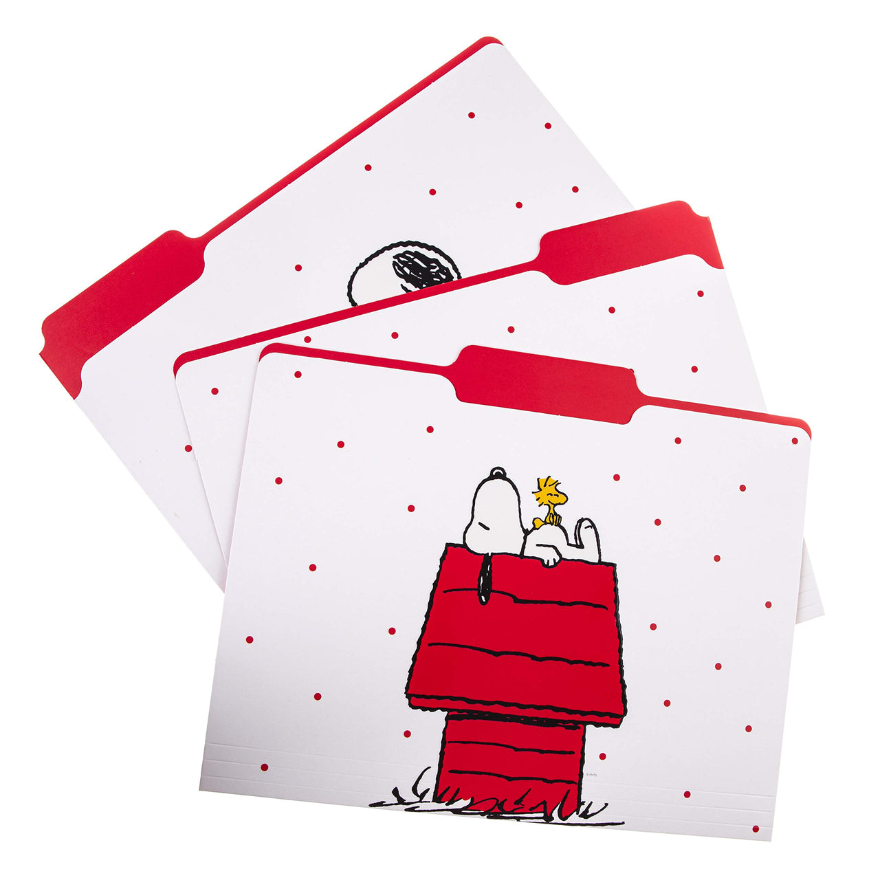 Graphique "Snoopy" File Folder Set – File Set Includes 9 Folders and 3 Unique Go-Getter Designs, Embellished w/Gold Foil on Durable Triple-Scored Coated Cardstock Snoopy