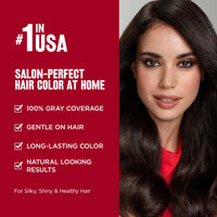 Revlon ColorSilk Permanent Hair Color For Women, Salon Perfect Hair Colour at Home with 100% Grey Coverage | Pro-Keratin & No Ammonia | Up to 8 Weeks of Colour | Shade - Mahogany Brown 3RB (Pack of 1)