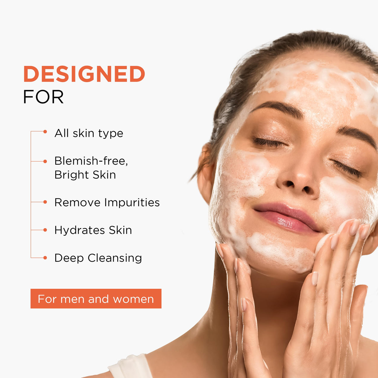 Oshea Herbals Papayaclean Anti Blemishes Gel Face Wash for Women & Men | Hydrating Face Wash for All Skin Types | Lightens Blemishes & Brightens Skin with Papaya Extracts & Vitamin E - 50gm
