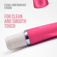 Havells Female Lady Facial Hair Remover/Shaver | Rotary Blades for Clean & Smooth Touch for Upper Lips,Chin7 Cheeks | Wet & Dry Use | Battery Powered | Mirror Included | Hot Pink | FD5000,Multicolour
