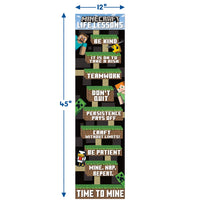 Eureka Minecraft Life Lessons Vertical Classroom Banner for Teachers, 12