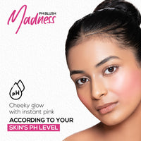 RENEE Madness PH Blush | Instant Unique Pink Payoff | Highly Blendable | Light Weight | Long Lasting | Moisturizing Formula | Enriched With Olive | Macadamia & Shea | Paraben Free & Cruelty Free | 3 Gm