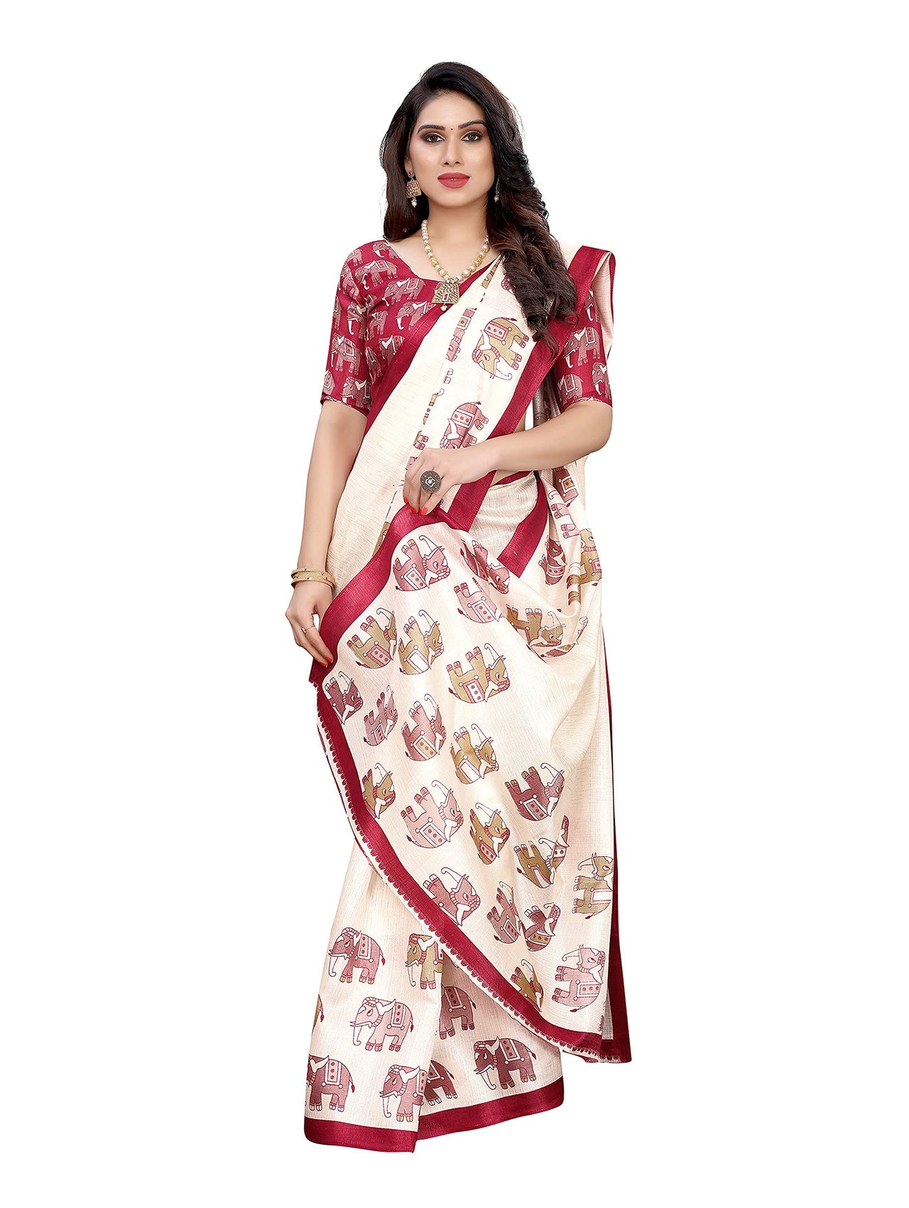 Pisara Women Khadi Silk Printed Saree