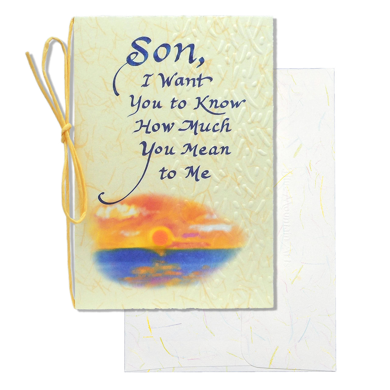 Blue Mountain Arts Son Card—Birthday, Just Because, Graduation, Holiday, or Any Occasion Card (Son, I Want You to Know How Much You Mean to Me) orange and blue