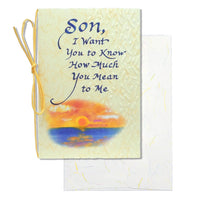 Blue Mountain Arts Son Card—Birthday, Just Because, Graduation, Holiday, or Any Occasion Card (Son, I Want You to Know How Much You Mean to Me) orange and blue