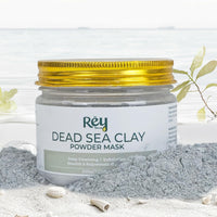 Rey Naturals Dead Sea Clay Face Pack - 200g | Face Clay Mask for Skin Hydration & Detoxification | Minimize Blackheads & Acne | Draws Out Impurities, Dirt & Toxins From Skin