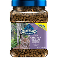 Blue Buffalo Wilderness Crunchy Cat Treats, Chicken 12-oz Tub 12 Ounce (Pack of 1)