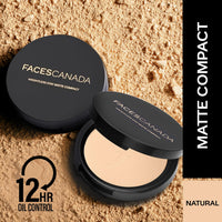 FACESCANADA Weightless Stay Matte Compact Vitamin E & Shea Butter, Spf 20 Natural 02, 9 Gram & Weightless Matte Finish Foundation Mini 18 Ml, Ivory,All Type Skin, 1 Count, Beige