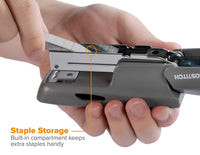 Bostitch Office 20 Sheet Mini Stapler with 210 Staples, Fits into The Palm of Your Hand, Gray