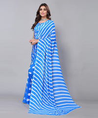 Yashika Women's  Georgette Printed Saree With Blouse Piece