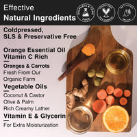 Soulflower Orange Carrot Bath Soap for Soothing & Refreshing Skin, Moisturization, Enriched with Essential Oils, Exotic Herbs & Aroma Organic & Handmade, Grade 1 BIS Standard - (Pack of 2) 150g Each