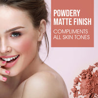 Beauty Berry Dream Matte Blush - 10 Soft Peach, 7g | Lightweight, Silky-Smooth Texture, Ultra Matte Blusher Palette | Highly Pigmented & Blendable Shades, Blusher for Face Makeup