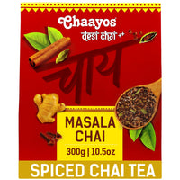 Chaayos Masala Tea - Premium Chai Patti with 100% Natural Spices - 300g [150 Cups] | Masala Chai Patti | Chai Masala | Assam Tea