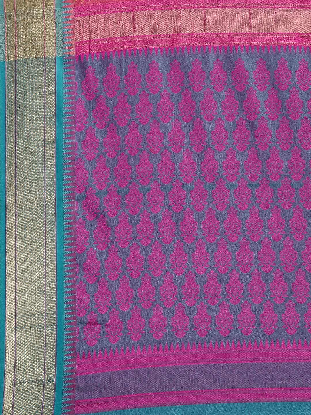 Pandadi Saree Women's  Cotton Silk Saree With Blouse Piece