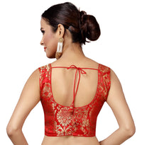 X3 Women's  Brocade Stitched Saree Blouse