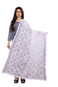 Akshar Llc Miss India Women's  Chiffon Dupatta With Goodembroidery Work