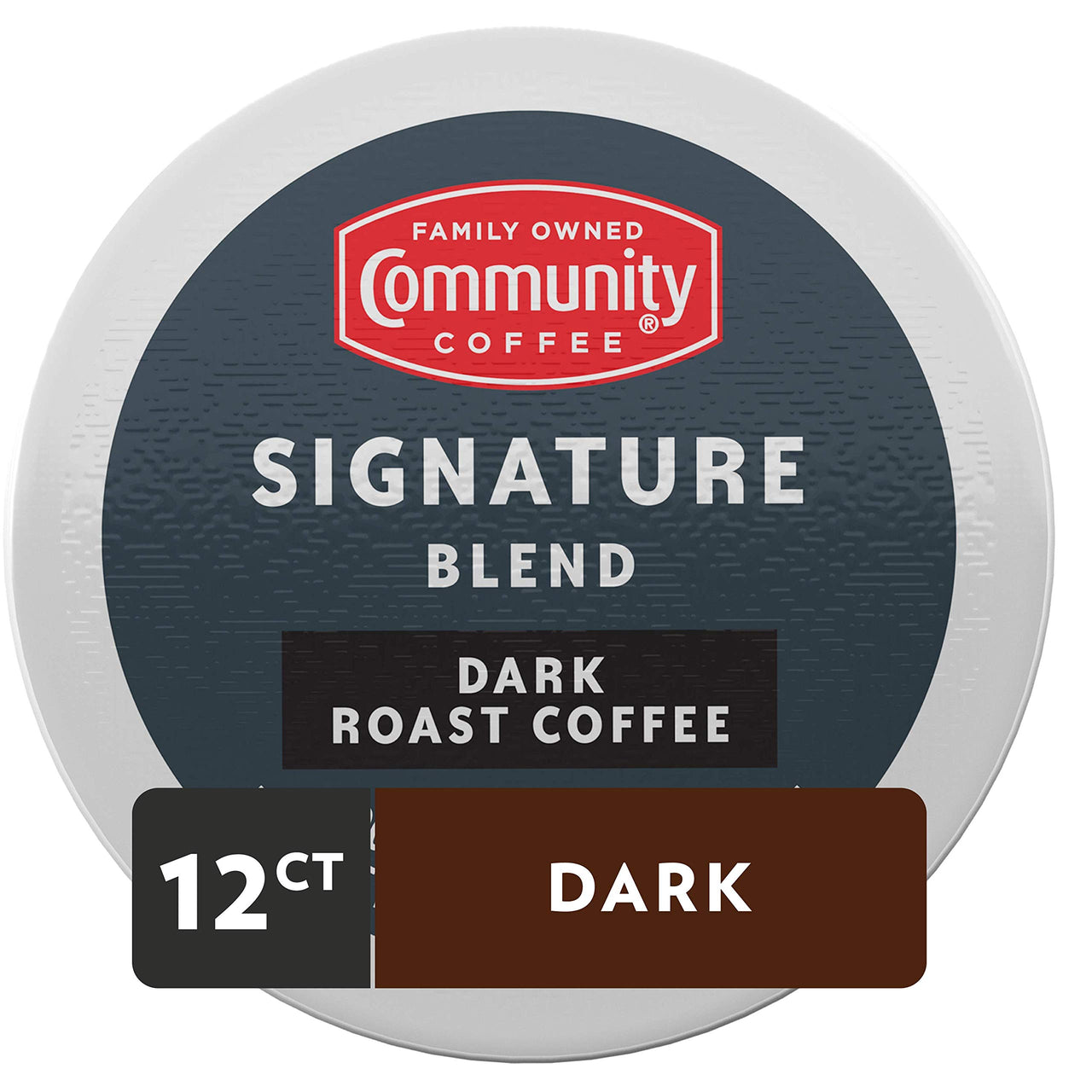 Community Coffee Signature Blend 12 Count Coffee Pods, Dark Roast, Compatible with Keurig 2.0 K-Cup Brewers, 12 Count (Pack of 1)