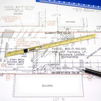 Alumicolor 3611-5 Aluminum Combination Pocket Scale With Clip, 6IN, Blue 6 Inch Combination With Clip