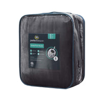 Serta Luxuriously Soft Plush Electric Blanket Fast Heating Cozy Cover, Safety Auto Shut Off Timer, Low EMF, Multi Heat Setting, ETL Certified, Machine Washable, Smoke Grey Throw (50 in x 60 in) 50