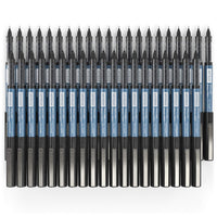 Arteza Rollerball Pens Fine Point, Set of 40 Black Liquid Ink, Extra Fine 0.5 mm Needle Tip Pen, Make Precise Lines, Office Supplies for Writing, Notetaking, and Drawing 40 Pack - 0.5 mm