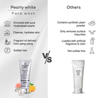 Ayouthveda Pearly White Face Wash 100 ML | Best Skin Whitening face Wash for Women and Men | Enriched With Antioxidants & Vitamin C| Suitable For Normal & Oily Skin (Pack Of 2; 100ml each)