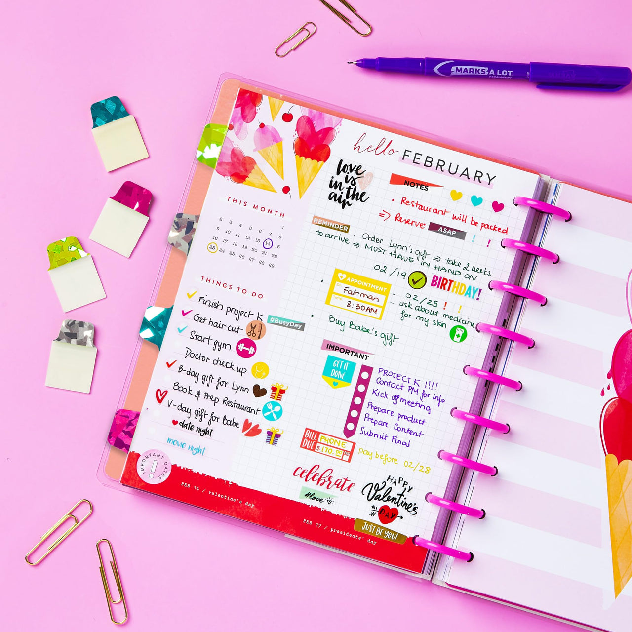 Avery Mini Ultra Tabs, 1" x 1.5", Holographic Jewel Tone Colors, 32 Repositionable Page Tabs (74146) 32 tabs