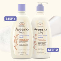 Aveeno Baby Calming Comfort Bath Lavender & Vanilla Lotion 18 Ounce